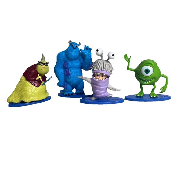 Disney Pixar Monsters Inc Action Figures Cake Toppers Lot Mattel Minis Miniature - Picture 1 of 12